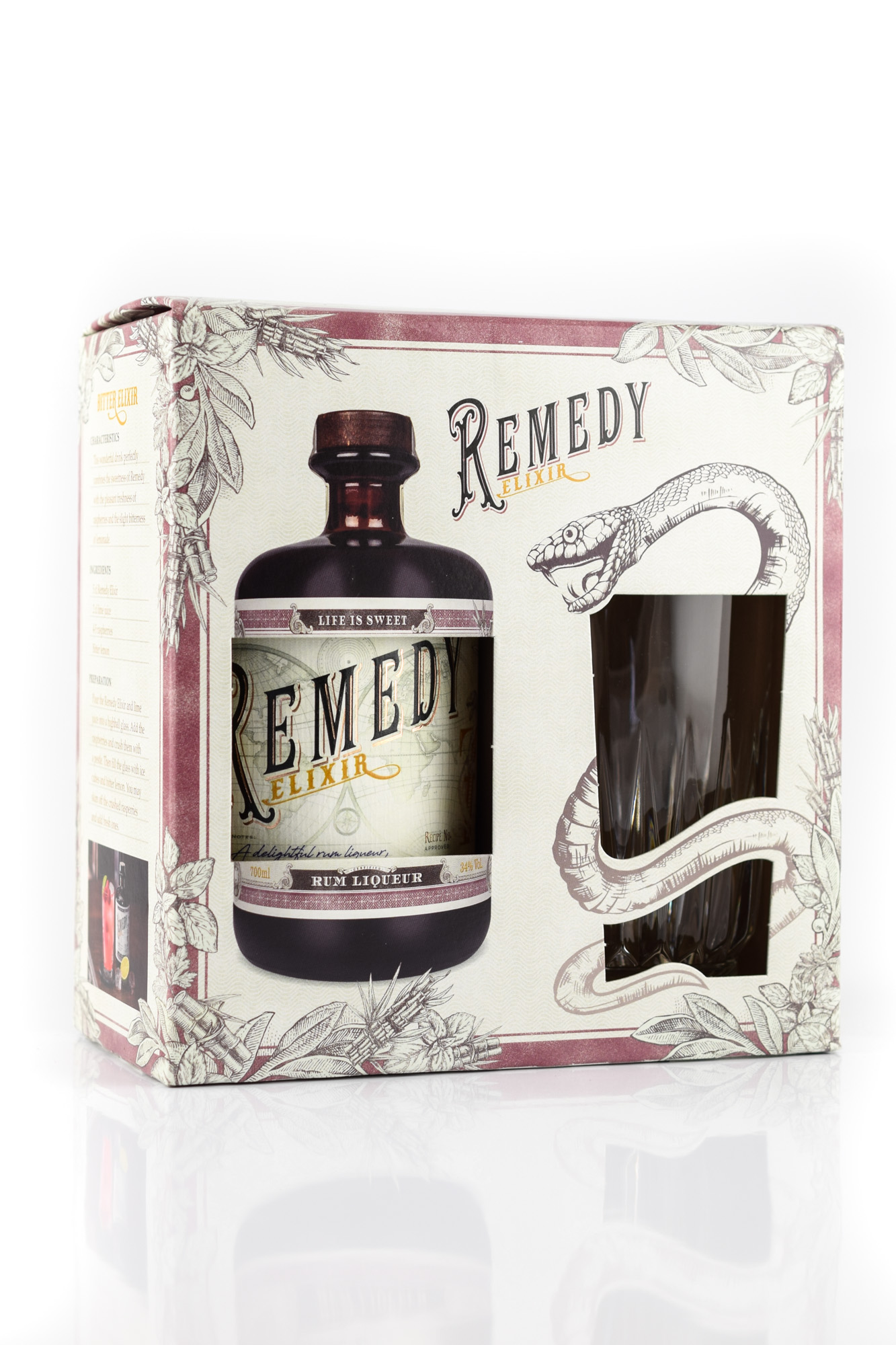 Remedy mit ideas 0,7l | of Packs | | Gift Glas Malts Home Gift Elixir 34%vol.